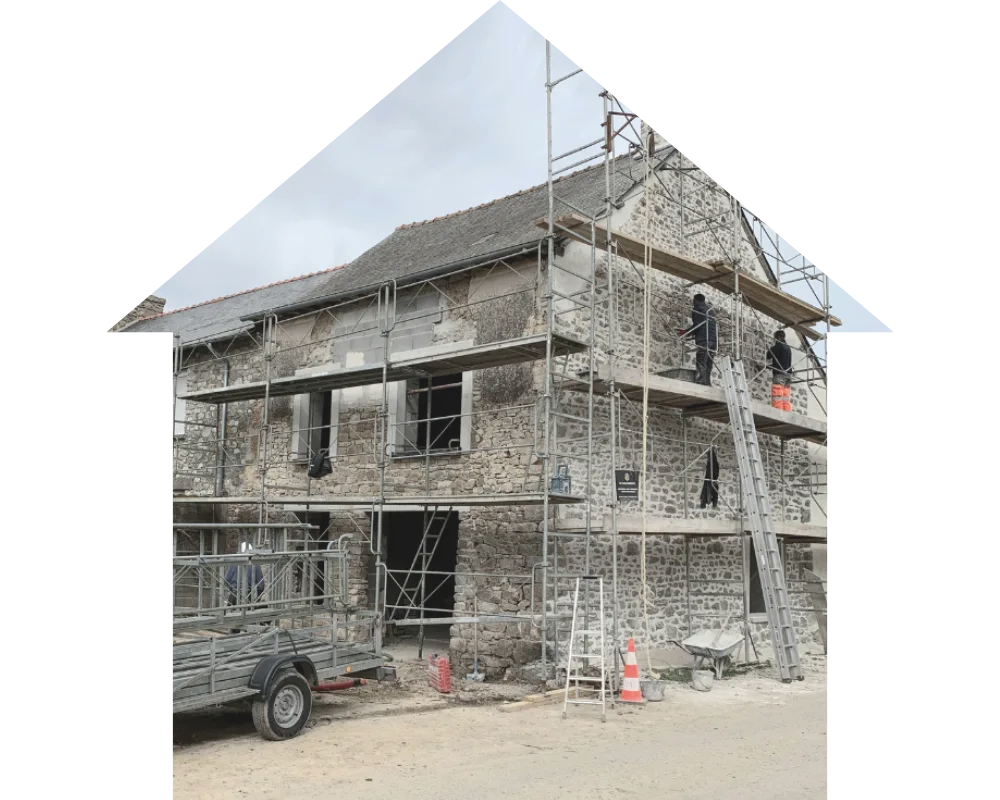Rénovation d’une maison en pierre par BF Maçonnerie, membre du CAB