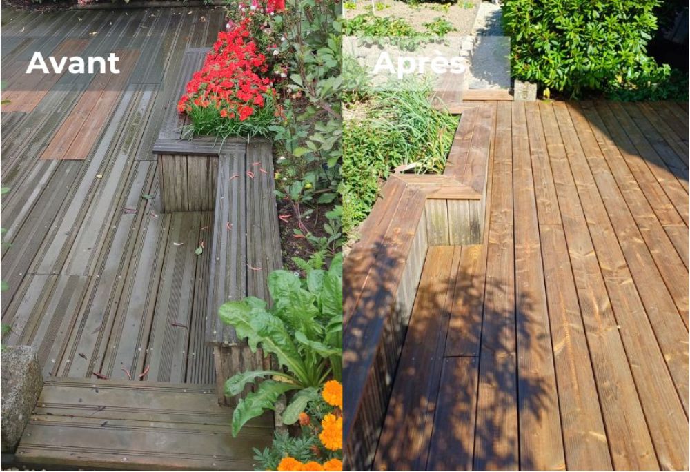Terrasse en bois réalisée par Vivre Nature Menuiserie